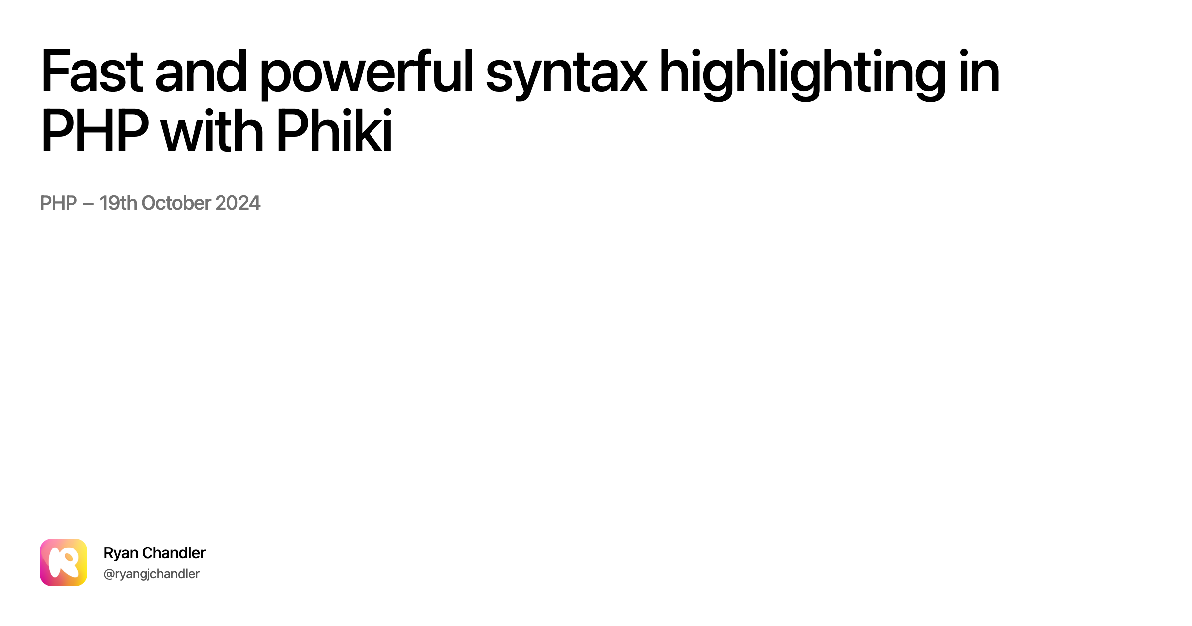 Fast and powerful syntax highlighting in PHP with Phiki