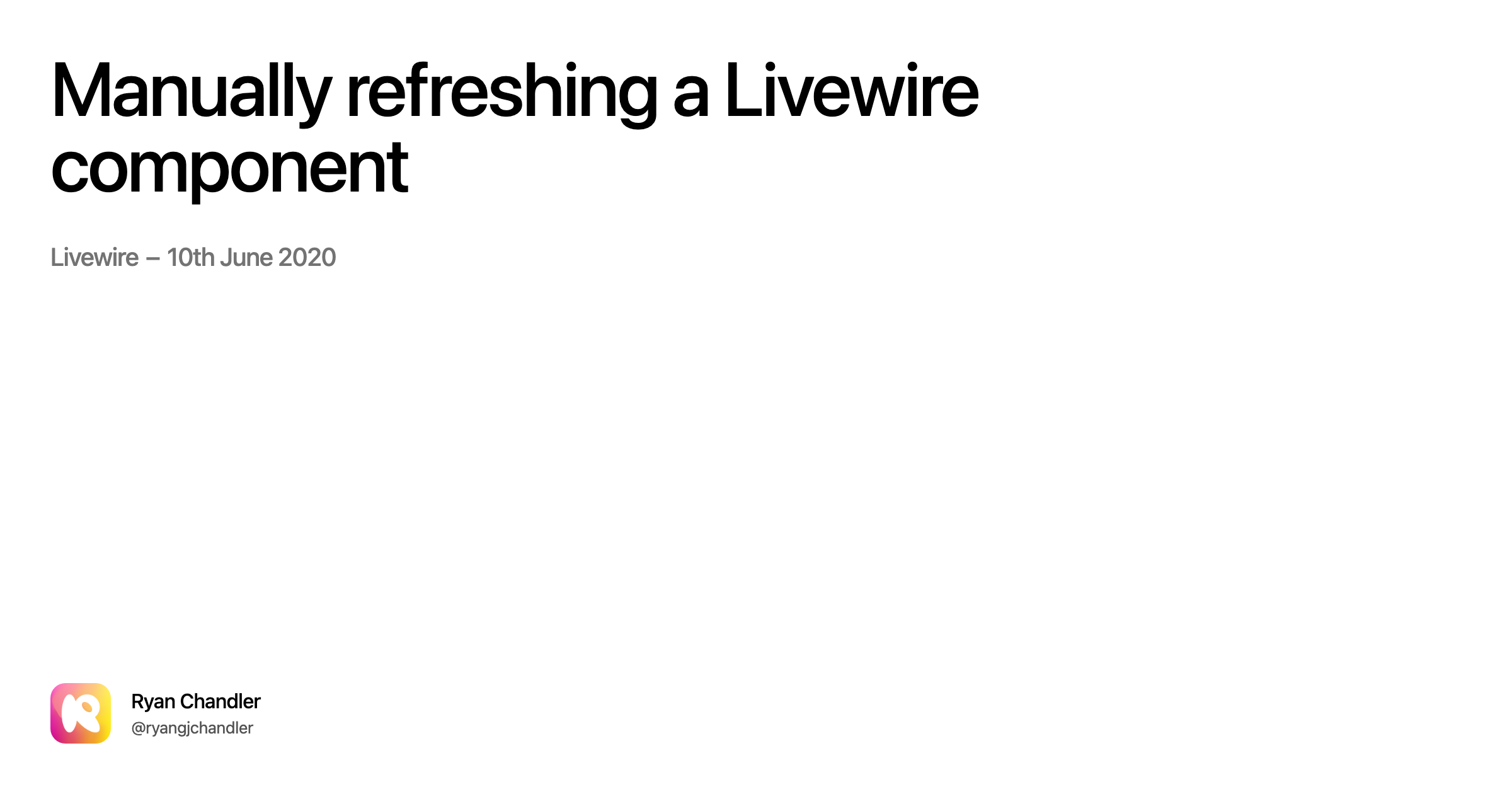 Manually refreshing a Livewire component