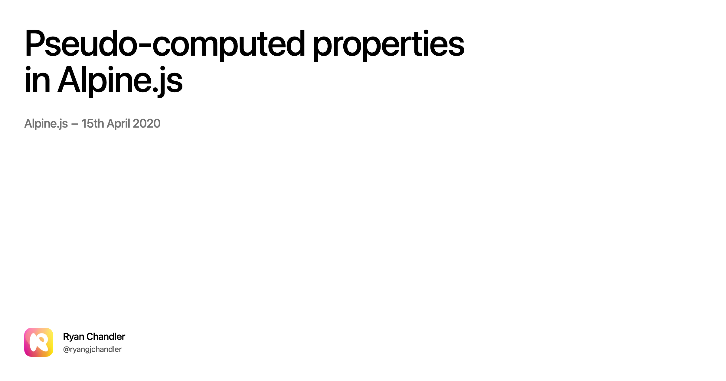 Pseudo-computed properties in Alpine.js