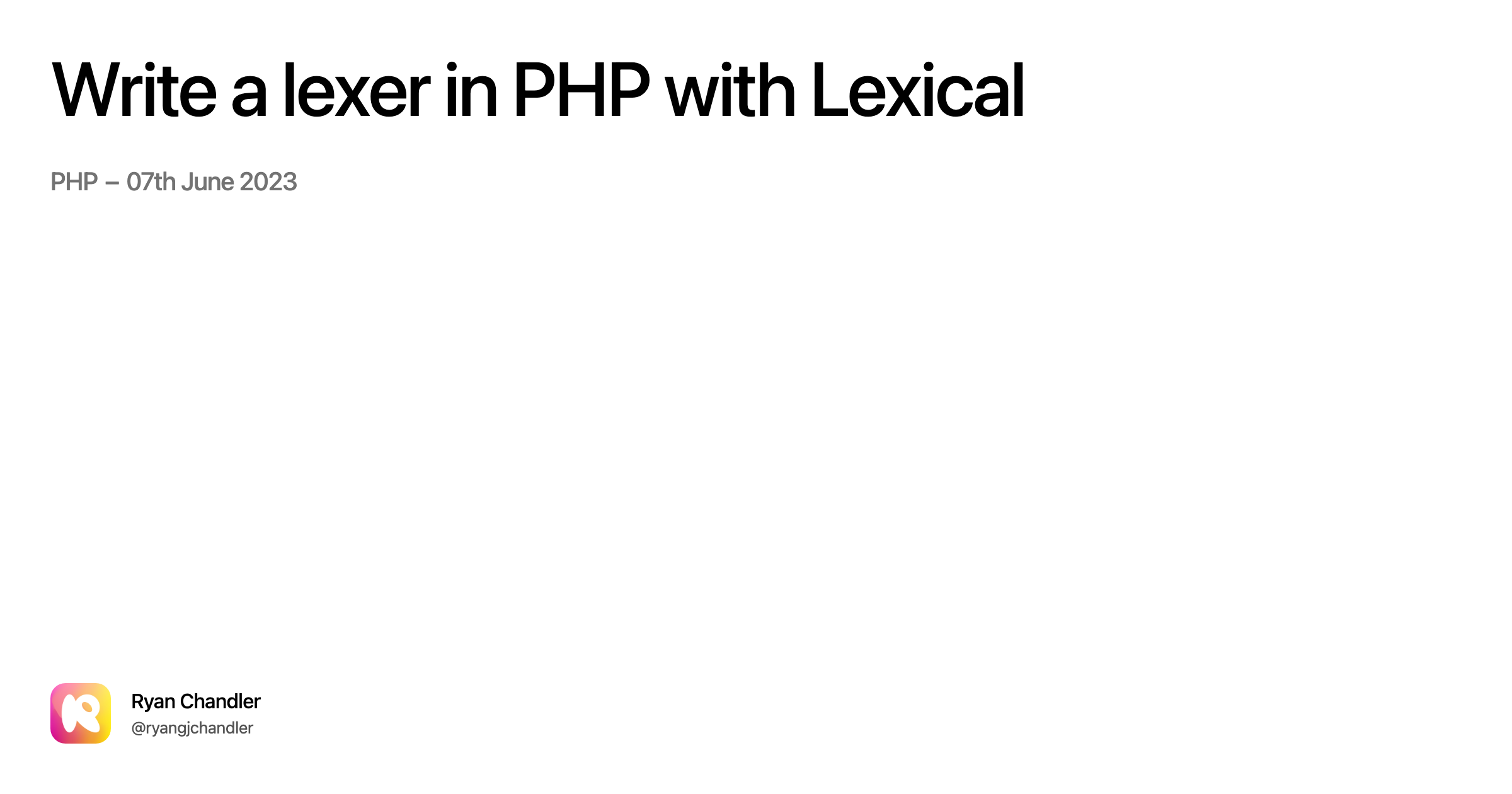 Write a lexer in PHP with Lexical